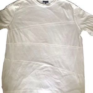 Lanvin Mens Designer Sheer White T Shirt Sz L